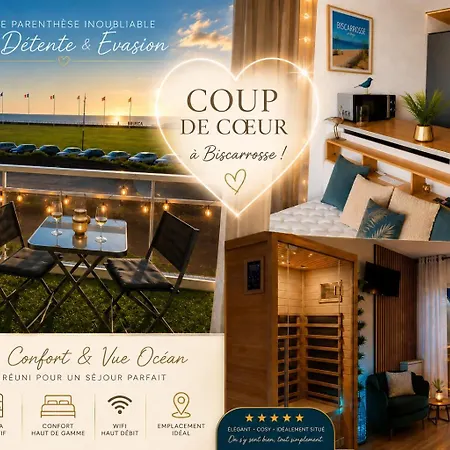 Studio Prestige Vue Ocean Sauna Prive Plage A Pied ビスカロッス
